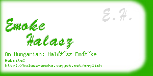 emoke halasz business card